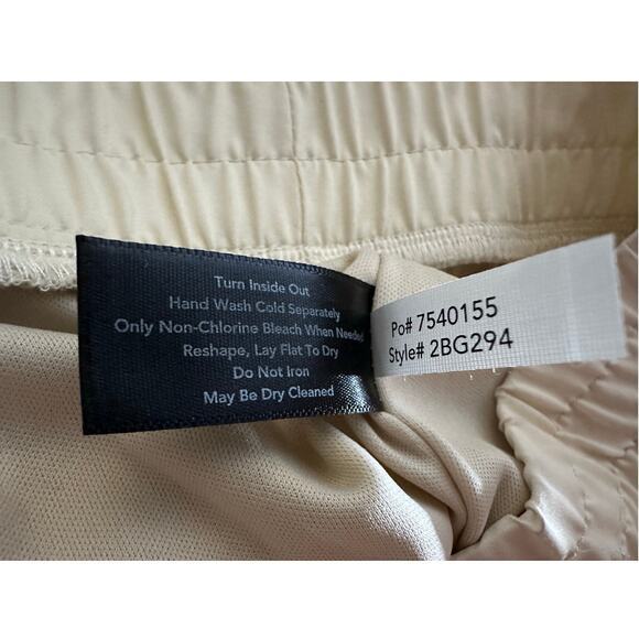 Boston Proper Sequin Wide Leg Pants Sz M Champagne Elastic Waist Stretch Shimmer - Picture 9 of 12